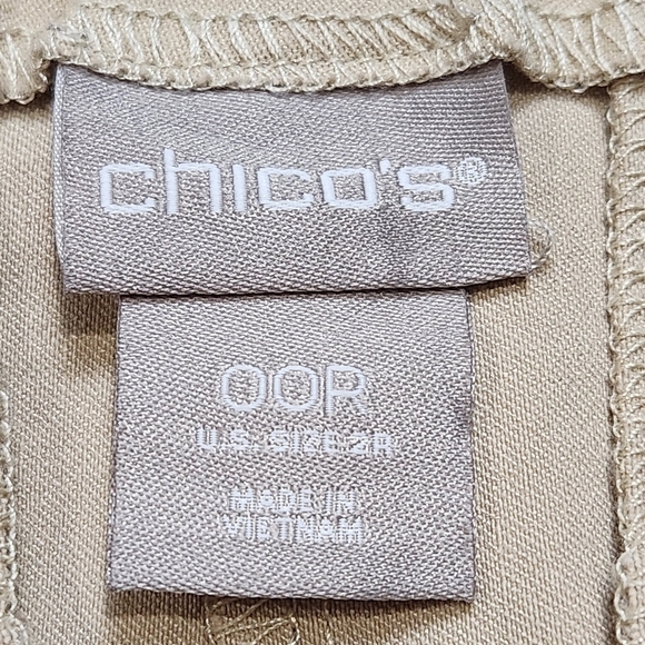 Slim fit pant Tan color shape retention Stretch to the fabric Size 4 CHICO'S - Picture 8 of 13